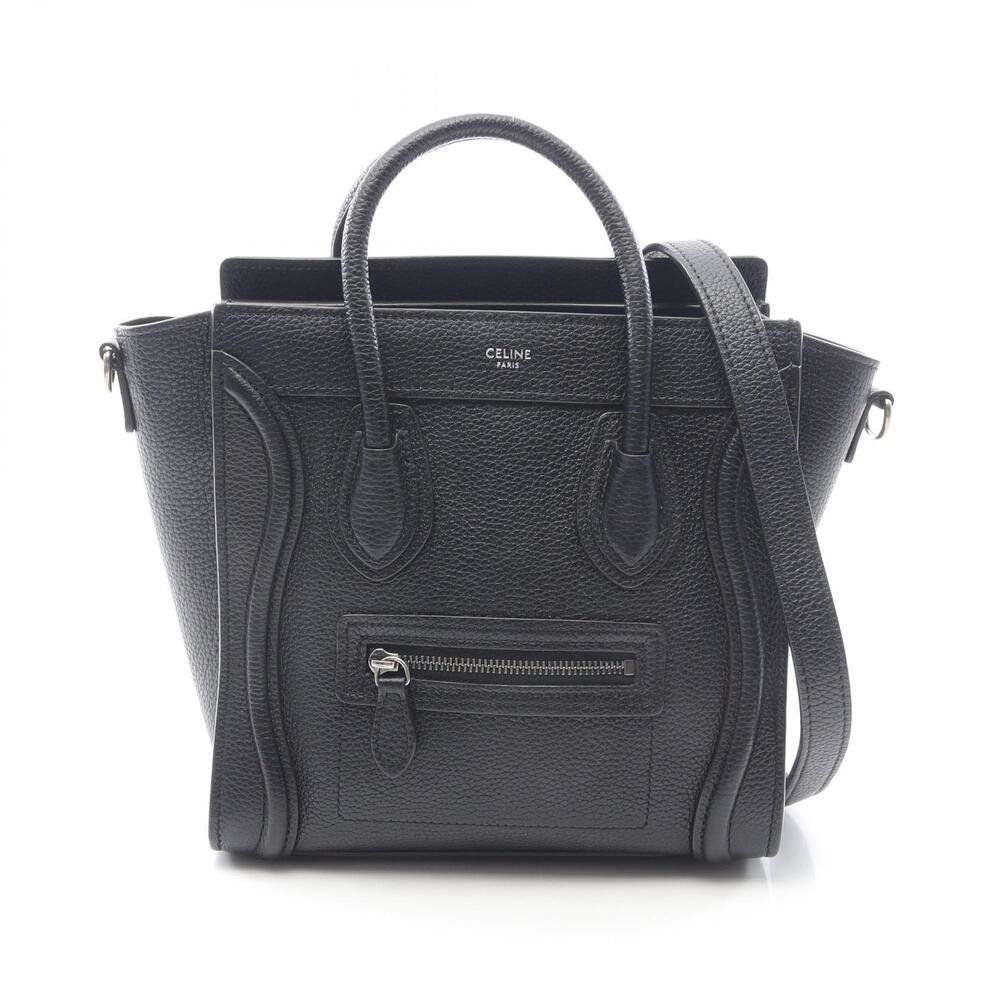 Celine Luggage Shopper Handbag Leather Black